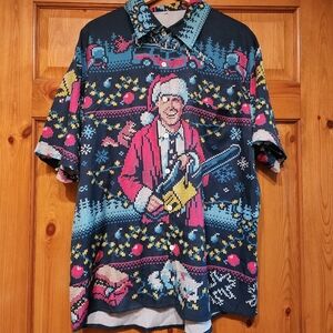 Christmas Vacation Button Down Shirt, XXL